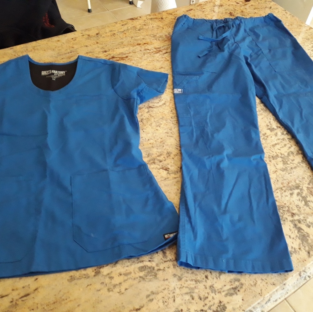 Royal Blue scrub set